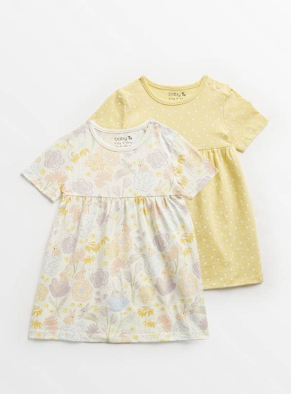 Pastel Jersey Dress 2 Pack 9-12 months